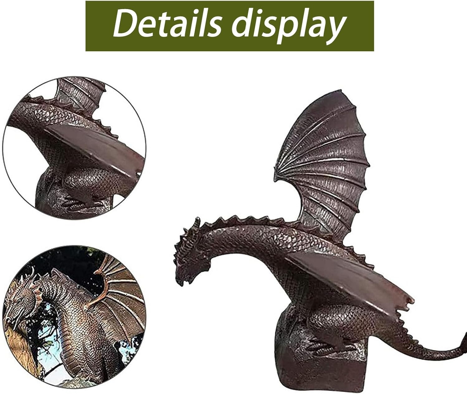 Dragon Spitters for Small Ponds,Animal Pond Fountains,Outdoor Water Feature Statue, Koi Fish Ponds Gardens Water Outlet Sprayer, for Balcony, Courtyard and Home