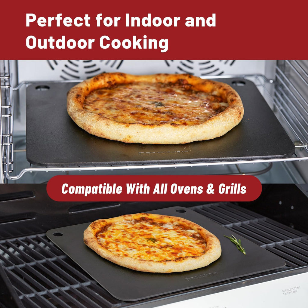 Pizza Steel Baking Steel, 16 x 13.4 Inch Heavy Duty Carbon Steel Pizza Baking Plate, 20X Faster Heating for Crispy Pizza Crust & Artisan Bread, Ideal for Oven Grill Home & Commercial Use