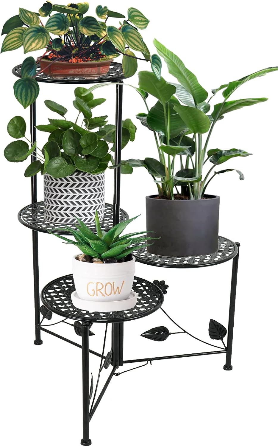 nakupe plant stand indoor outdoor, 4 tier metal, main product view