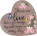 Heart Shaped Memorial Garden Stones, 10 inches Sympathy Garden Stone for Loved One, in Memory of Loved one Gifts, Resin Garden Stepping Stones Outdoor, Memorial Gifts (Heart Butterfly)