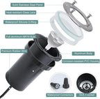 Gardencoin Low Voltage Landscape LED Well Lights, 12V in Ground Lights Outdoor IP67 Waterproof, 4.3 inch Wired Landscape Up Lighting, Included Replaceable 5W 2700K MR16 Bulb Dimmable, 12 Pack