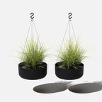 Veradek Mason Series Hanging Kona Planter - Round Planter for Outdoor Balcony/Patio | Made from Plastic-Stone Composite with Hanging Attachment | Modern Décor for, Flowers, Succulents, Small Plants