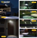 Ensenior Solar Spotlights Outdoor, 56 LEDs Brightness Adjustable 6500K LED Solar Garden Lights, Halloween Christmas Landscape Lighting for Flag/Yard/Pathway, IP65 Waterproof - 4 Pack