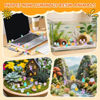 140 PCS Mini Resin Animals Blind Bags, Glow in the Dark Animal Resin Models, 50+ Animal Designs for Adults, Miniature Animals for Classroom, Fairy Garden, Dollhouse Decor, DIY Craft Decor
