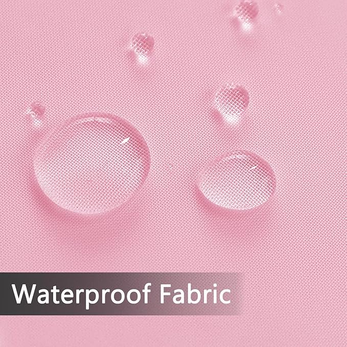 SpaceDresser Waterproof Outdoor Sheer Curtains for Patio - 4 Panels Rod Pocket Indoor Voile Sheer Curtain for Living Room,52W x 96L inch, Light Pink