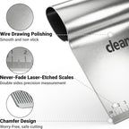 Bench Scraper Kitchen & Dough Scraper Tool - Stainless Steel Multi-Purpose Scraper & Chopper with Laser-Etched Metric Scale - Heavy Duty Pastry Cutter & Griddle Tool for Bread, Pizza & Baking