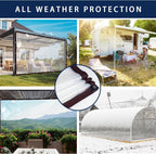 clear waterproof tarp heavy duty 7x12ft-2p,90% transparent vinyl, package contents