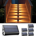 solar deck stair lights, waterproof, 2-sided warm white, main product view