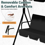 aecojoy porch swing with stand, outdoor swings for showing dimensions