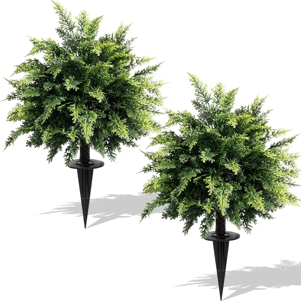artificial cedar topiary trees 24 inch with ground, main product view