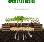 SnugNiture Galvanized Raised Garden Bed 8x4x1FT Outdoor Large Metal Planter Box Steel Kit for Planting Vegetables, Flowers