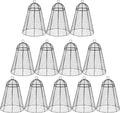 garden chicken wire cloche, 12" w x 15.7", main product view