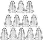 garden chicken wire cloche, 12" w x 15.7", main product view