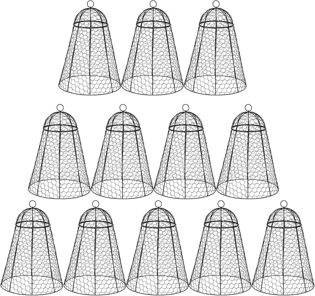 garden chicken wire cloche, 12" w x 15.7" shown in use