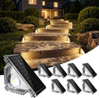 solar step lights 8 pack,solar deck lights outdoor, main product view