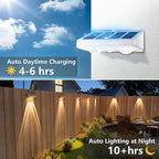 NIORSUN Solar Fence Lights,24 Pack Solars Deck Light,Warm White Color,Outdoor Bulb Waterproof Led IP65,Power Patio Lamp with Lenses for Outside/Backyard/Railing/Yard(White)