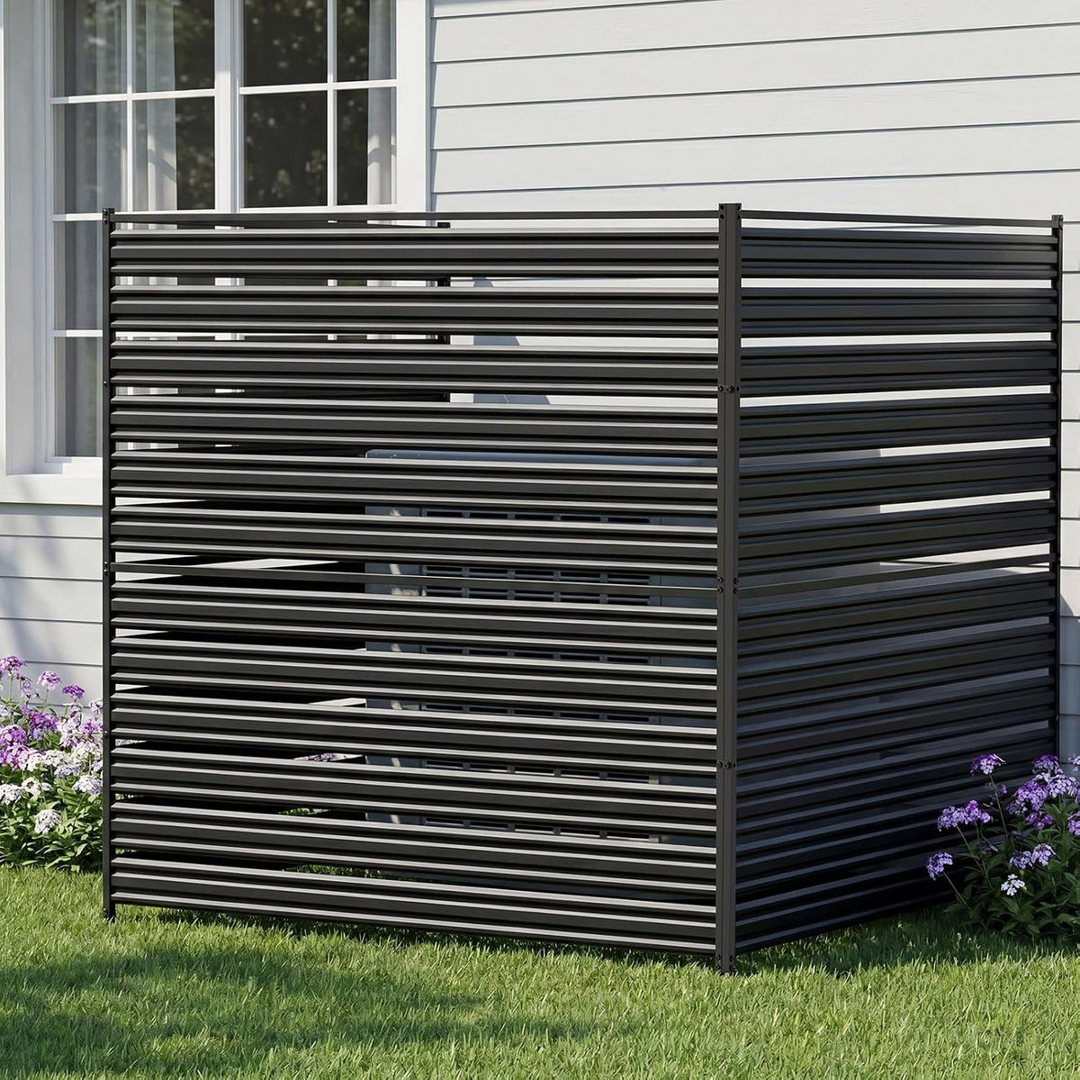 50"w x 48"h air conditioner fence, 2 panels, main product view