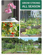 Breeze Touch Garden Trellis for Climbing Plants Outdoor, 20 Pack 17" Tomato Stakes Set with Clips & Connectors,Garden Plant Stakes, Tomato Frame, Cucumber Trellis for Raised Bed & Potted Plants