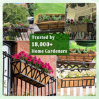 Halatool 4 Pack 36 Inch Trough Coco Fiber Replacement Window Box Liners Pre-Formed Coconut Liners for Planters Natural Coco Liner for Wall Hanging Basket Flower Pot Fence and Railing