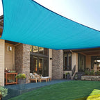 LOVE STORY Custom Size 14'x24' Turquoise Blue Sun Shade Sail Rectangle UV Block Canopy Patio Sail Sunshades Fabric for Outdoor Garden Carport (We Make Custom Size)