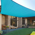 LOVE STORY Custom Size 16'x24' Turquoise Blue Sun Shade Sail Rectangle UV Block Canopy Patio Sail Sunshades Fabric for Outdoor Garden Carport (We Make Custom Size)