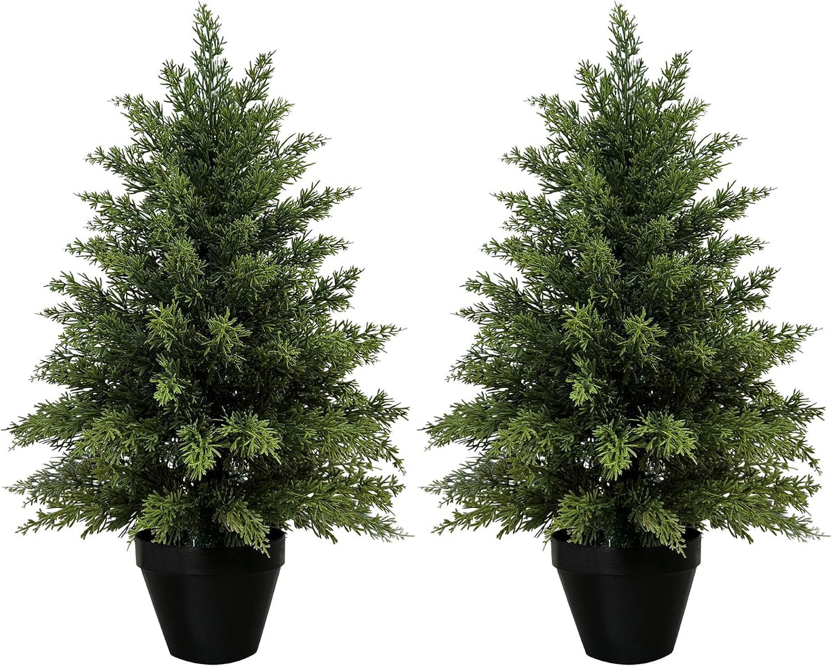 mavis's diary 2ft artificial cedar topiary tree, set, main product view