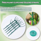 10 Pack Adjustable Plant Support Stakes,Stackable Plant Support Pole with Garden Ties and Clips, Suitable for Monstera,Climbing Plants and Indoor Outdoor Plants