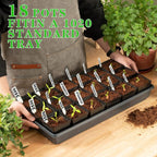 June Fox Square Nursery Pots 3.3 Inches Flexible Plastic Seedling Pots Square Pots for Plants, Succulent, Flower, Pack of 60, with 60 PCS Plant Labels