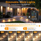 low voltage led deck lights kit with plug-in, side view