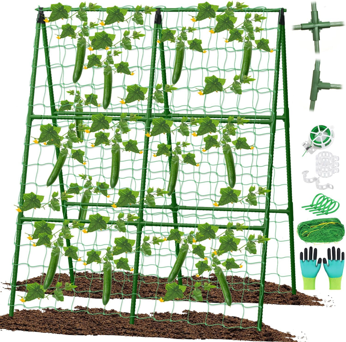 cucumber trellis for raised beds, 31 x 47, main product view
