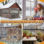 10x13ft anti-tear clear tarp waterproof, 5 mil, windproof, package contents