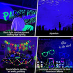 Halloween Outdoor Blacklight Spotlight,12W Outdoor Black Lights for Glow Party,Purple LED Landscape Lighting for Yard Garden Poster Bar Decoration,4Pack