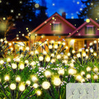 4 Pack Solar Firefly Lights Outdoor, 8 Mode Adjustable Height Swaying, IP65 | Firefly solar lights, solar garden lights, IP65 waterproof, auto dusk-to-dawn, zero-wire, pathway garden landscape