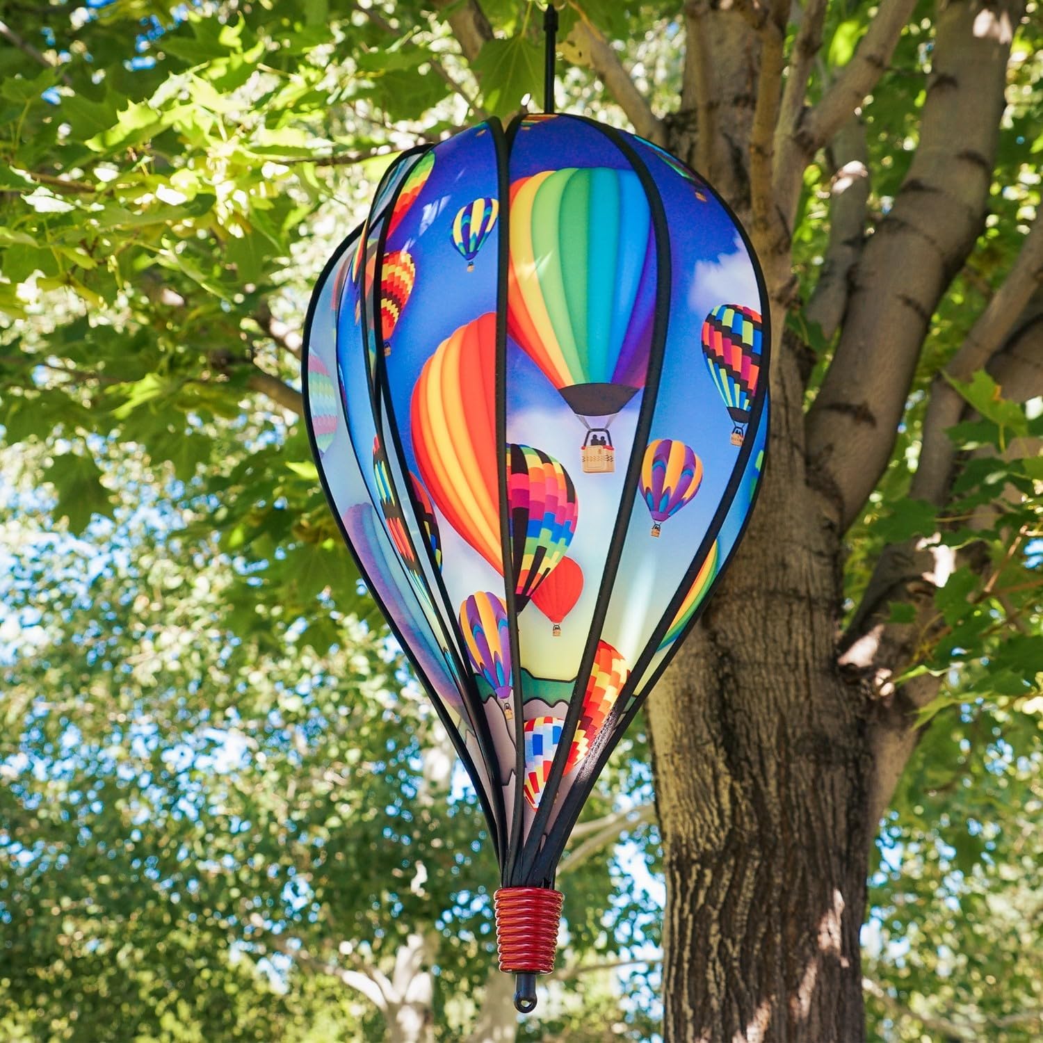 In the Breeze 0971 — 10-Panel Large Hot Air Balloon Spinner — Multi-Color