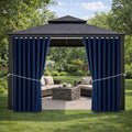 Waterproof Outdoor Curtain W105 x L108 - Grommet Top Sunlight Blocking Window Treatment Drapes Blackout Curtains for Home Bedroom Living Room Outdoor Patio Porch Pergola Cabana Gazebo, 2 Panels