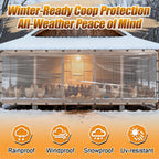 8x16ft anti-tear clear tarp waterproof, 5 mil, windproof, side view