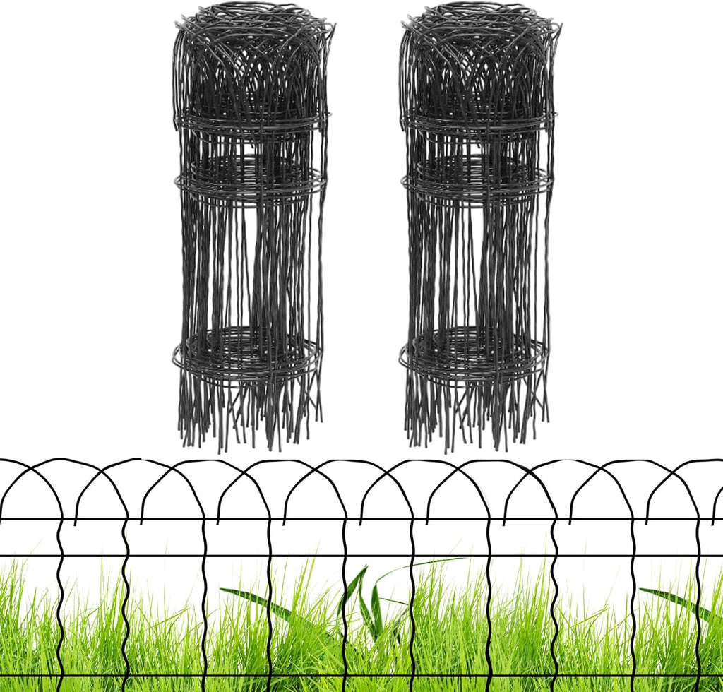 proworx black small garden fence border curve wire, main product view