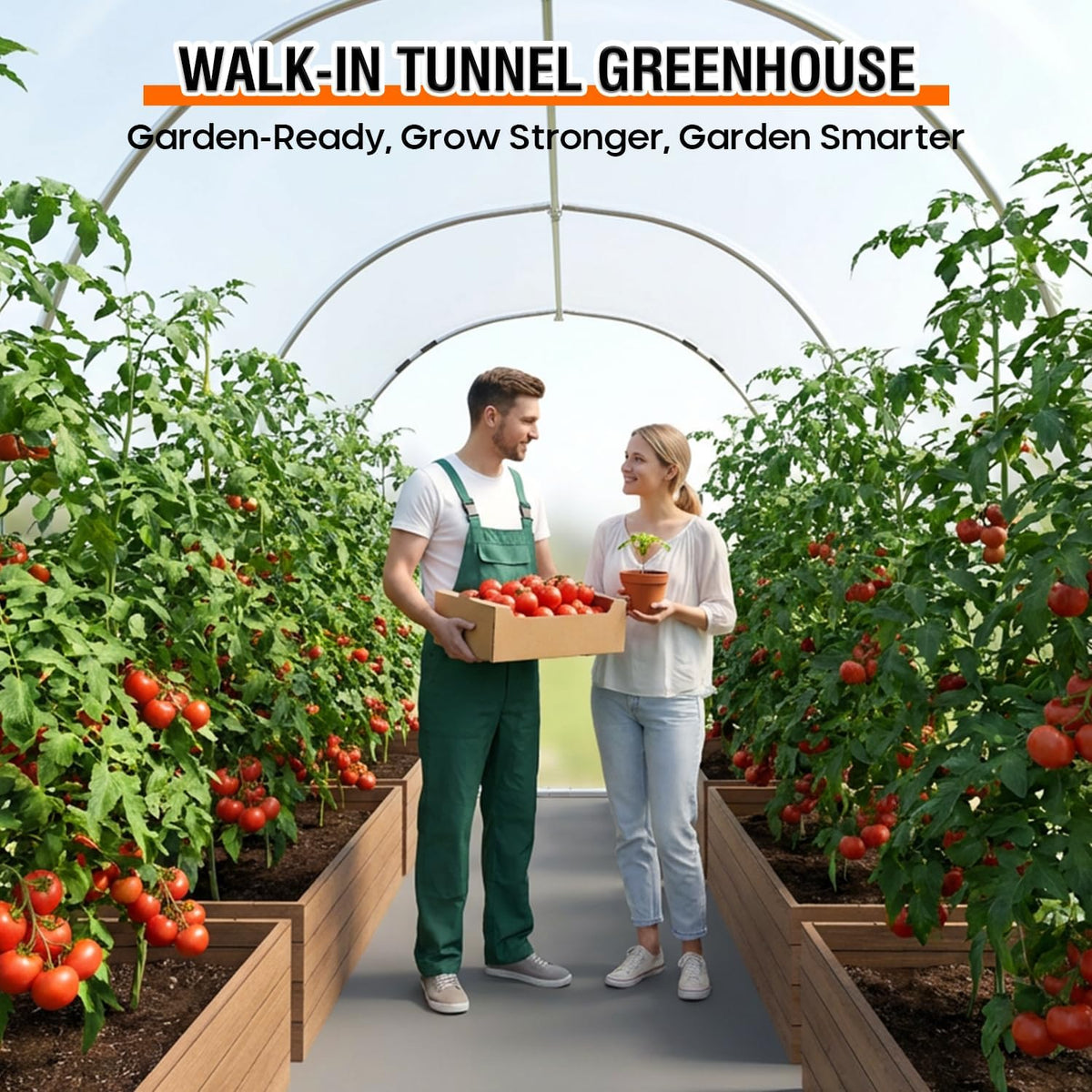 walk-in tunnel greenhouse for outdoors 9.9 x 7.9 on a desk or shelf