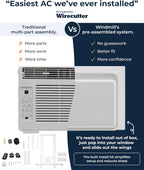 windmill 10,000 btu quiet window air conditioner, cools, side view