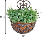 Esschert Design USA BPH51 Half Round Cast Iron Wall Planter