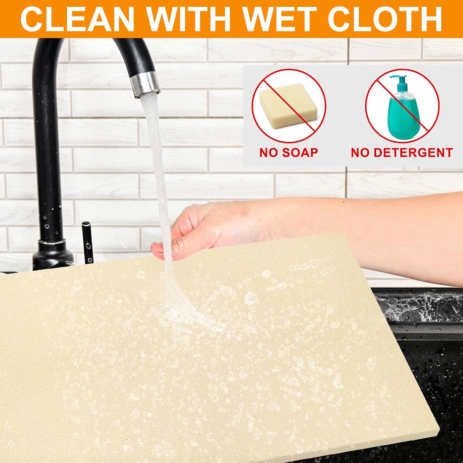 Extra Large Pizza Stone for Oven,Grilling,Pellet Grill,Pizza & Bread Baking | 20"x13.5" Rectangular Cordierite Pizza Stone absorbs extra moisture for crispy crust,heat-resistant,food safe & built to last