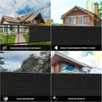 sunny guard 5’ x 25' privacy fence screen showing dimensions