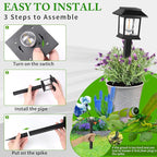 Greluna Solar Lights Outdoor,12 Pack 3000K Waterproof Auto On/Off Solar Pathway Lights for Your Garden, Landscape, Path, Yard, Patio, Driveway,Walkway Decor