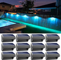 aulanto 12 pack solar fence lights, ip65 waterproof, main product view