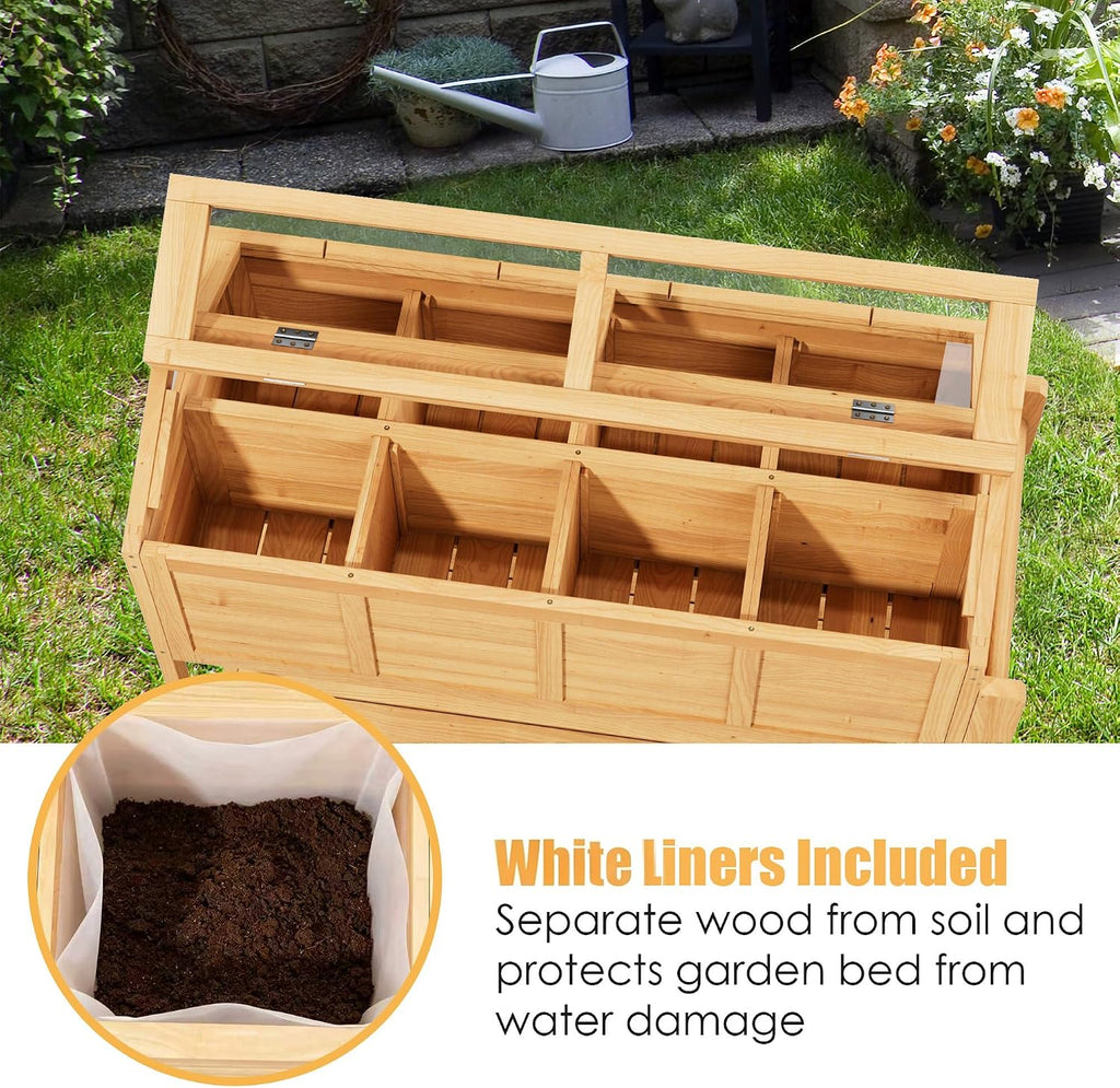 raised garden bed elevated planter box w/legs cover, package contents
