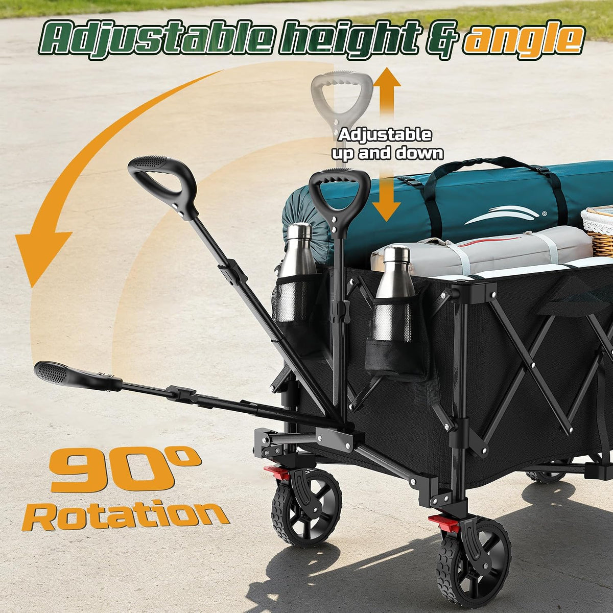 wagons carts foldable,collapsible wagon with wheels,450lbs heavy duty on a desk or shelf
