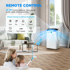 14000 btu portable air conditioners with remote control, side view