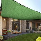 LOVE STORY Custom Size 7'x7' Piquant Green Sun Shade Sail Rectangle UV Block Canopy Patio Sail Sunshades Fabric for Outdoor Garden Carport (We Make Custom Size)