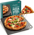 Pizza Steel for Oven | Made in USA | 16" x 14.25" | Pre-Seasoned Baking Steel for Bread, Pizza, Sourdough & More | Premium Quality Crust at Home | Use in Oven, Grill, BBQ | 1/4" Thick