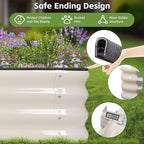 GoCampDriect 4IN1 Raised Garden Bed - 5x3x1ft Galvanized Raised Garden Boxes Outdoor Corrosion Resistant | Variable Shape 6x2x1ft Metal Raised Garden Beds for Planting Vegetable, Herb,Fruits,White